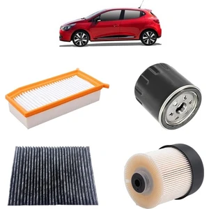 Renault Clio 4 4Lü Karbon Filtre Bakım Seti 1.5 Dci 2012-Sonrası KİT1064F