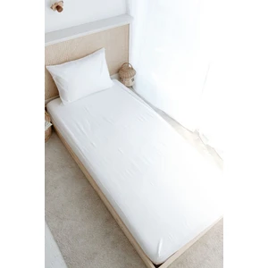 Tuğba Kuğu Tek Kişilik Lastikli Çarşaf Seti - Beyaz