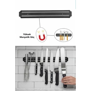 Octopus Bazaar 55 cm Mıknatıslı Duvar Bıçak Askısı Standı Güçlü Mıknatıs Bıçaklık Alet Edavat Organizer
