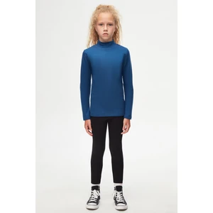 İndigo Basic Kışlık Yarım Balıkçı Yaka Uzun Kollu Kız Çocuk Tişört