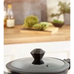 Diamond Silikon 16 cm  Cam Kapak ve Orjinal Kulpla Beraber (Dikkat Tencere Yoktur)