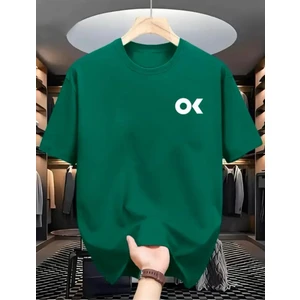 Ok Yazı Baskılı Basic T-Shirt