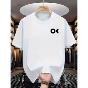 Ok Yazı Baskılı Basic T-Shirt