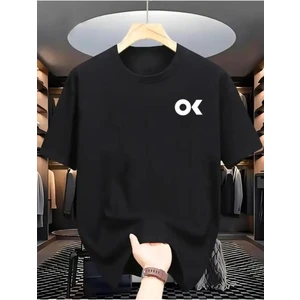 Ok Yazı Baskılı Basic T-Shirt