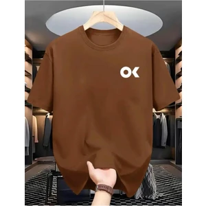 Ok Yazı Baskılı Basic T-Shirt