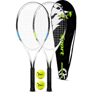 4lü Set Deluxe 27 Inç 2 Tenis Raketi Seti 2 Top Çantalı Yetişkin Tennis Racket L2  68 cm 527