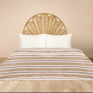 Soft Galler Tek Kişilik Yatak Örtüsü - Bej - 160X230 cm