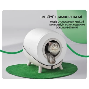 Otomatik Kedi Tuvaleti En Büyük Akıllı Kedi Kumu Kabı