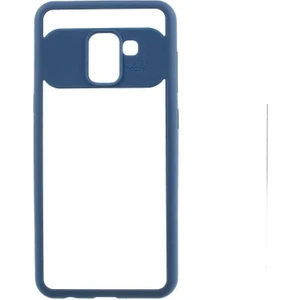 Vardar Aksesuar Galaxy A8 2018 Uyumlu Kılıf Özel Tasarım Renkli Yumuşak Silikon Kenarlı Arkası Şeffaf Kapak