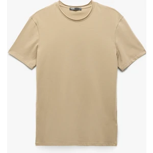 Kısa Kollu Bisiklet Yaka Pamuklu Erkek Slim Fit Tişört