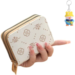 Runxi Life Hall Bayan Kart Tutucu Çift Fermuarlı Organ Moda Çoklu Kart Yuvası Kart Tutucu Para Cüzdanı (Yurt Dışından)