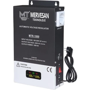Otomatik Voltaj Regülatörü (Kombi Tv) 1000W Mervesan MTR-1000