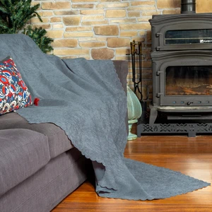 Latuda Home Zenit Koltuk Örtüsü 175x215 Medium Dekoratif Jakarlı Şönil   | Kanepe Örtüsü |  Kaymaz , Bulut