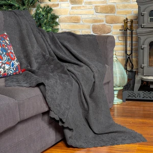 Latuda Home Zenit Koltuk Örtüsü 175x215 Medium Dekoratif Jakarlı Şönil   | Kanepe Örtüsü |  Kaymaz , Gri