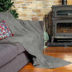 Latuda Home Zenit Koltuk Örtüsü 175x215 Medium Dekoratif Jakarlı Şönil   | Kanepe Örtüsü |  Kaymaz , Gümüş