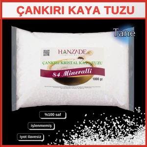 Hanzade Bitkisel 84 Mineralli Çankırı Kristal Tane Kaya Tuzu 1 KG