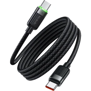 CA-2000 60W Type-C Type-C Manyetik Sarılabilir Şarj Kablosu 1.2m - Siyah