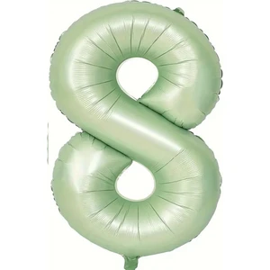 Beysüs Soft Yeşil Retro 8 Rakam Folyo Balon 100 cm