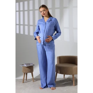 Likapashop Viskon Uzun Kollu Hamile Pijama Takımı