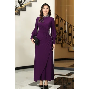 Elben Moda Lavin Taş Detaylı Abiye Elbise