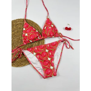 Karpuz Desenli Üçgen Bikini Takımı