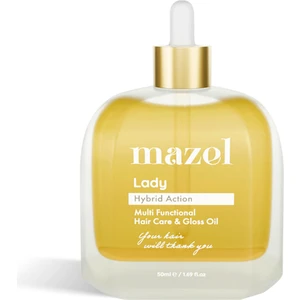Mazel Hair Care Lady Durulanmayan Saç Bakım Yağı 50 ml – Parlaklık Veren, Vegan, Çiçek Kokulu, Her Saç Tipine Uygun