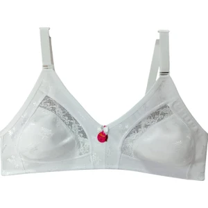 Wear Treasure Kadın Büyük Beden Dantel Detaylı 3 Kopçalı Toparlayıcı Penye Desteksiz Telsiz Kapsız Anne Sütyeni