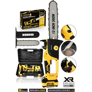 21V Çift Akülü Testere Ağaç Odun Dal Kesme Motoru