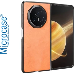 Honor Magic V3 İçin Deri Desenli Plastik Koruma Kılıf - AL3156