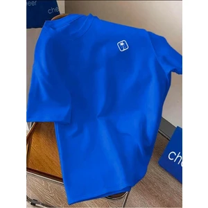 Göğüs Baskılı Basic T-Shirt