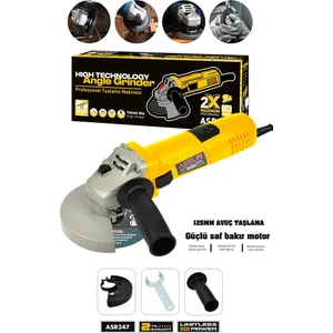 850W Avuç Taşlama Makinesi 125mm Bakır Sargılı Spiral