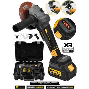 21V Çift Akülü Kömürsüz Şarjlı 125mm Avuç Taşlama