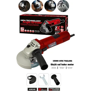 850W Avuç Taşlama Makinesi 125mm Bakır Sargılı Spiral
