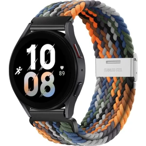 MMP Shop Samsung Galaxy Watch 4 5 6 7 Fe 40 44MM Classic 42 43 46 47MM Uyumlu 20MM Metal Klipsli Örgü Kordon