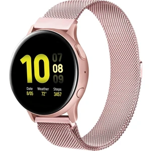 MMP Shop Samsung Galaxy 4 5 6 7 Fe 40 44MM Classic 42 43 46 47MM Uyumlu 20MM Metal Örğü Hasır Manyetik Kordon