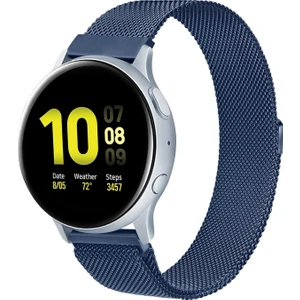 MMP Shop Samsung Galaxy 4 5 6 7 Fe 40 44MM Classic 42 43 46 47MM Uyumlu 20MM Metal Örğü Hasır Manyetik Kordon