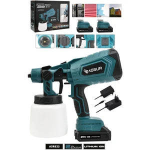 Profesyonel 21V Çift Akülü 300 Mm Vernik Sprey Boya Püskürtme Makinesi
