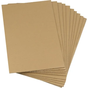 Packmai 50X70CM Oluklu Mukavva  (10ADET) 3mm Karton (Proje-Puzzle-Tuval-Maket-Okul-Hobi-Çerçeve Kartonu)
