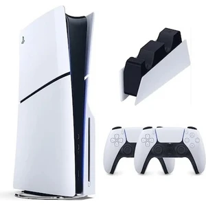 Playstatıon 5 Slım Cd'li 1 Tb Oyun Konsolu Çift Kollu + Şarj Istasyonlu