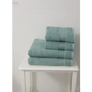 Pamuk Havlu 4 Lü Set ( 2 Adet 70 x 140 Banyo Havlusu + 2 Adet 50 x 90 El Yüz Havlusu) Yeşil