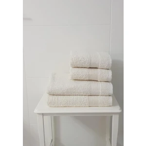 Pamuk Havlu 4 Lü Set ( 2 Adet 70 x 140 Banyo Havlusu + 2 Adet 50 x 90 El Yüz Havlusu) Krem