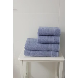 Pamuk Havlu 4 Lü Set ( 2 Adet 70 x 140 Banyo Havlusu + 2 Adet 50 x 90 El Yüz Havlusu) Koyu Gri