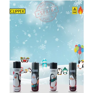 Penguen Desenli Taşlı Çakmak 4'lü Set