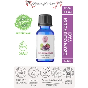 Hikona Heka Üzüm Çekirdeği Yağı  Saf ve Doğal Soğuk Sıkım 50 ml ( Cilt ve Saç Bakımı)