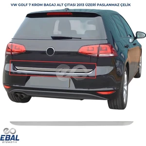 Ebal Oto Vw Golf 7 Krom Bagaj Alt Çıtası 2013 Ve Üzeri Paslanmaz Çelik
