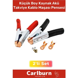 Özel Üretim Güçlü Yay Mekanizmalı 2'li Artı Eksi Küçük Boy Kaynak Akü Takviye Kablo Maşası Pensesi
