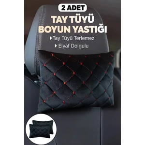 2'li Lüks Ortopedik Tay Tüylü Oto Seyahat Boyun Bastığı