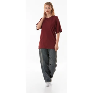 Basic Oversize Bisiklet Yaka Tişört