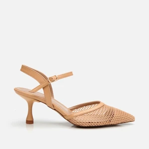 01AYH307420A310 BEJ Kadın Fileli Stiletto