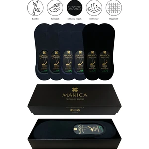 Erkek Bambu Babet Çorap 6 Çift - İkişer Çift Siyah, Lacivert, Füme